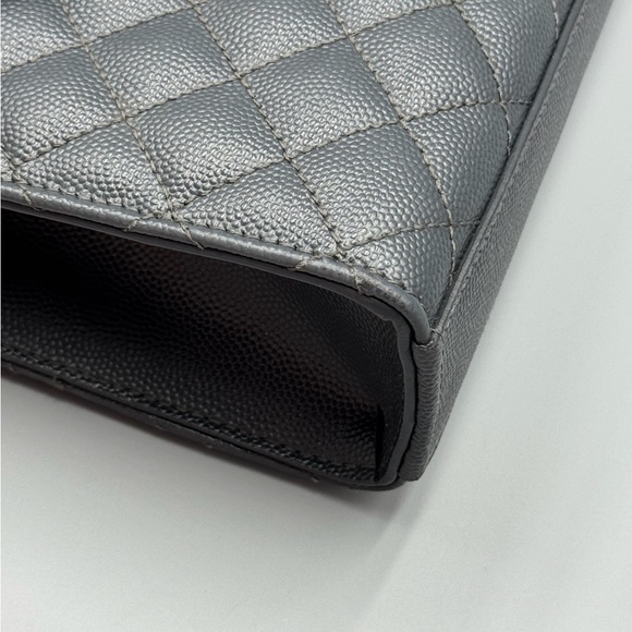 YSL Grey / Blue Medium triquilt flap bag - Picture 6 of 12